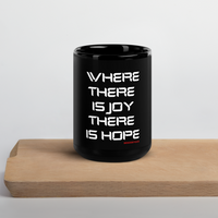 Joy and Hope - Black Glossy Mug