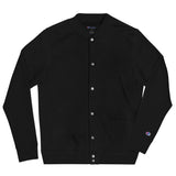 BRNDD Logo blk Embroidered Champion Bomber Jacket