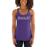 Branded by God Script1 Women's Racerback Tank