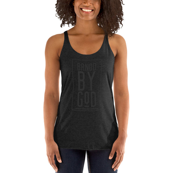 BRNDD Logo blk Women's Racerback Tank