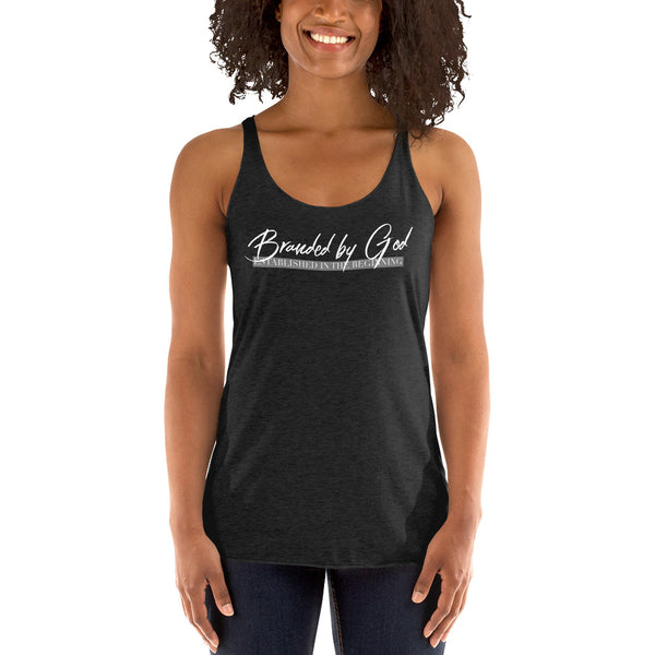 Branded by God Script1 Women's Racerback Tank
